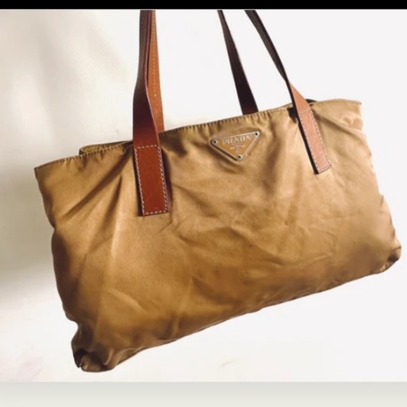 Prada Handbags - PRADA VELA Sport Nylon Leather Shoulder Hand Bag  beige  Tote Prada